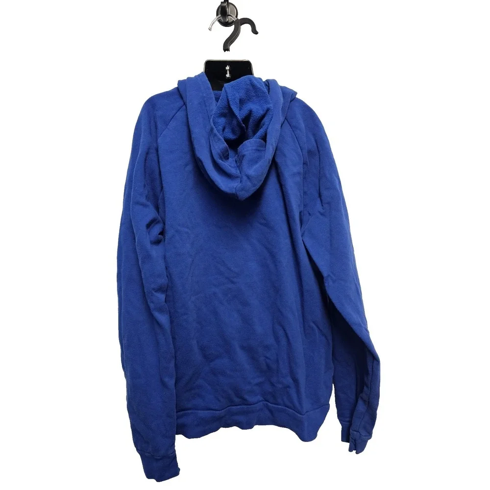 Under Armour Youth XL blue with white logo hooded sweatshirt front pocket
